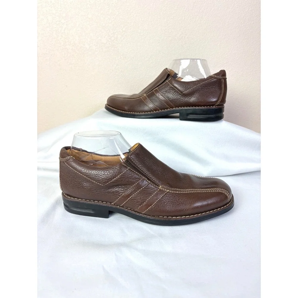 Sandro Moscoloni Brown Leather Slip On Comfort Loafers Dress Shoes Size 9 Office